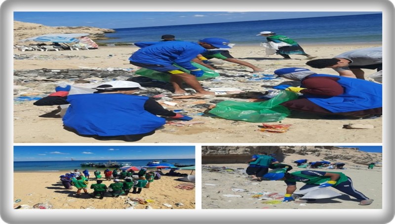 جهاز شئون البيئة بالإسكندرية ينفذ حملة مكبرة لتنظيف جزيرة نيلسون / أبو قير وإزالة المخلفات البحرية والبيئية