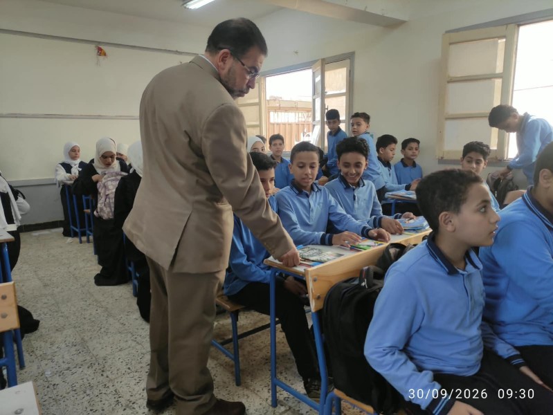 بسيوني يتابع انتظام الدراسة بعدد من مدارس إدارة نبروه التعليمية
