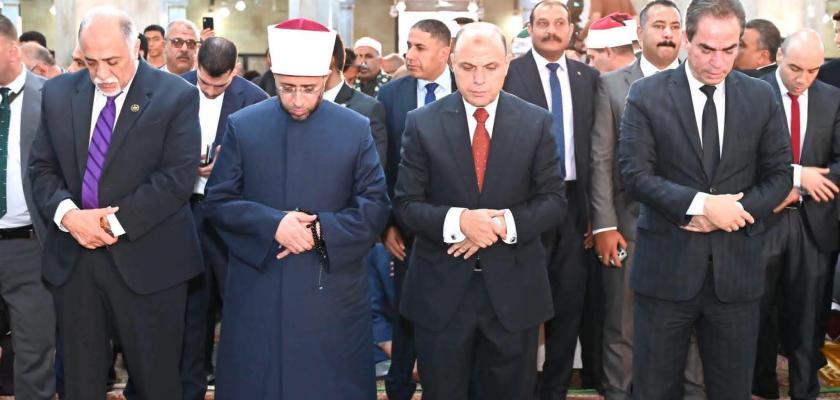 وزير الأوقاف ومحافظ الغربية ورئيس الهيئة الوطنية للإعلام يؤدون صلاة الجمعة احتفالًا بالعيد القومي الـ228