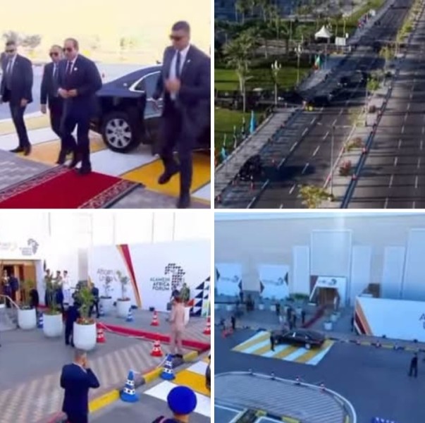وصول الرئيس السيسي للعلمين الجديدة للمشاركة في فعاليات منتدى العلمين إفريقيا للأعمال