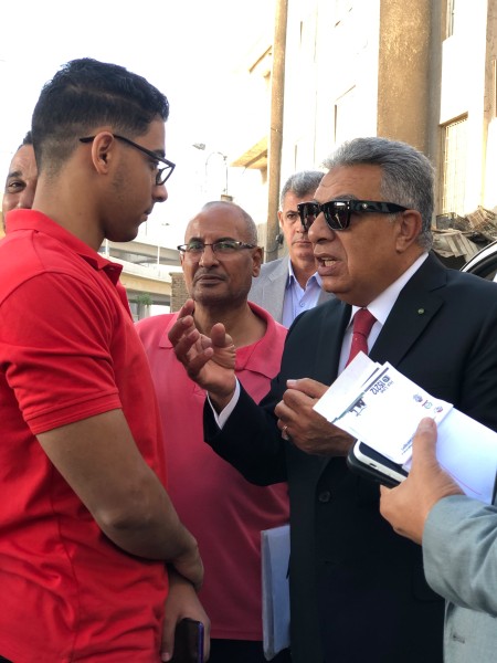 المحافظ في جولة مفاجئة بمواقف سيارات سندوب بالمنصورة