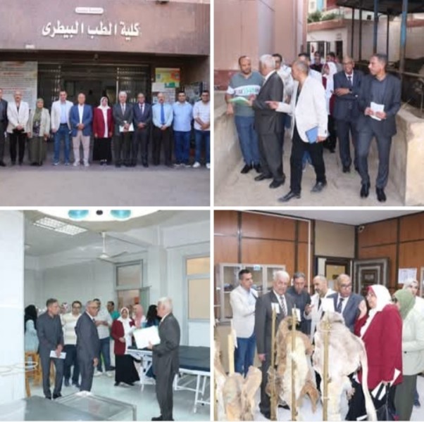 كلية طب بيطري بنها تستقبل لجنة اعتماد البورد المصري لتخصص طب وجراحة المجترات والإبل