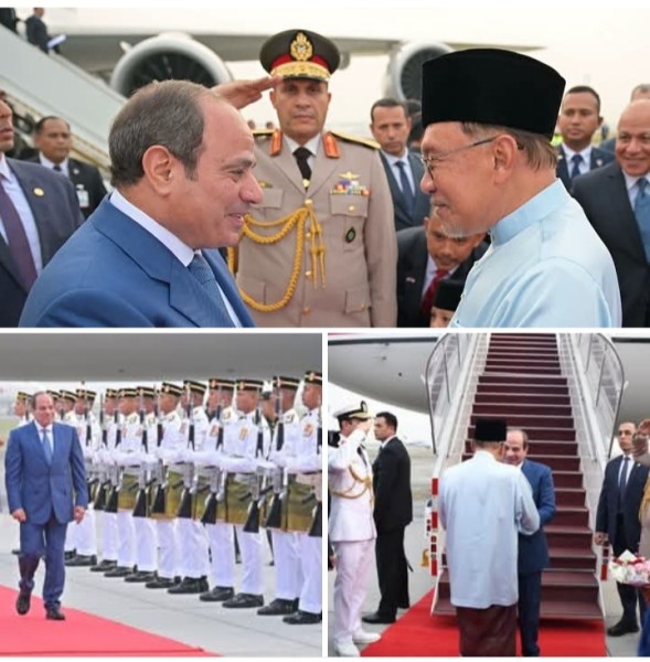 وصول الرئيس السيسي مطار كوالالمبور الدولي بماليزيا
