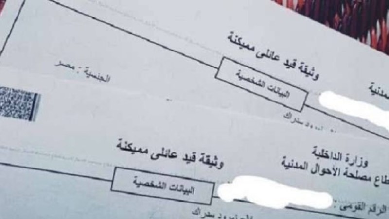 طريقة استخراج قيد عائلي جديد