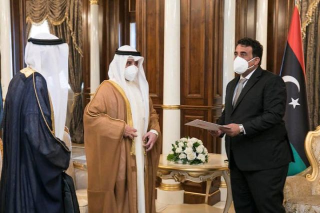 رئيس المجلس الرئاسي الليبي و وزير الخارجية الكويتي