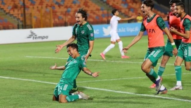 فرحة لاعبي الجزائر بالفوز علي تونس