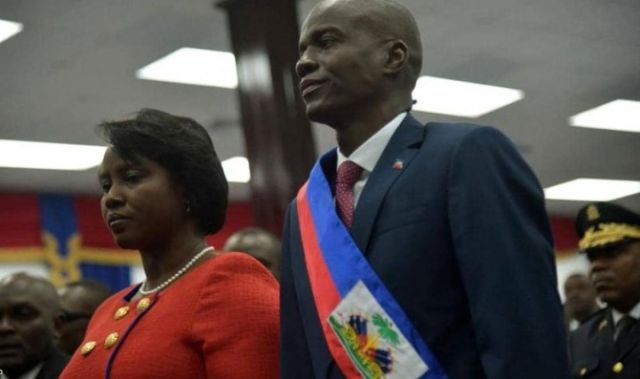 رئيس هايتي جوفينيل مويز و زوجته