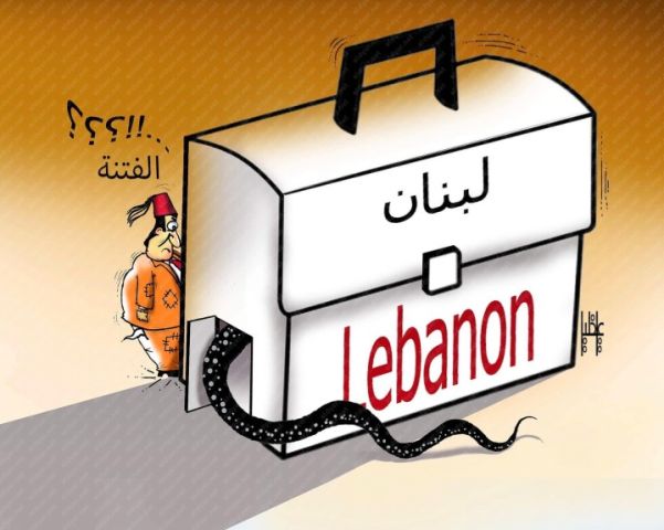 كاريكاتير الديار.. «الفتنة تقود لبنان إلى الهاوية» بريشة على خليل