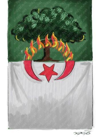 كاريكاتير الديار.. «حرائق الغابات فى تونس» بريشة محمود يوسف