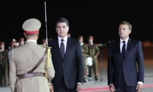 الرئيس الفرنسي و رئيس إقليم كردستان العراق