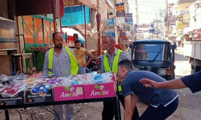 إزالة 40 حالة إشغال طريق بمركز أبو حمص