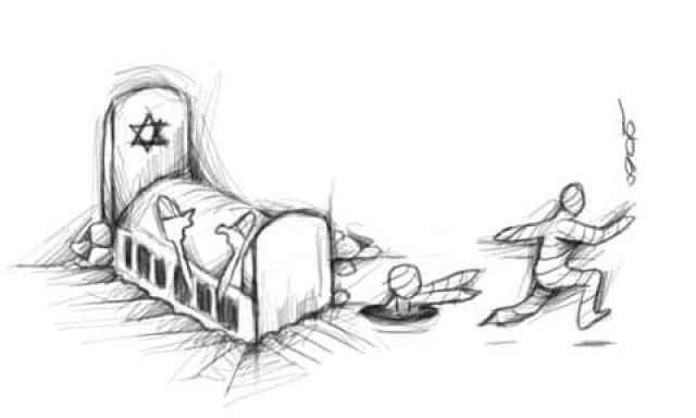 كاريكاتير الديار.. «هروب سجناء فلسطينين» بريشة محمود يوسف