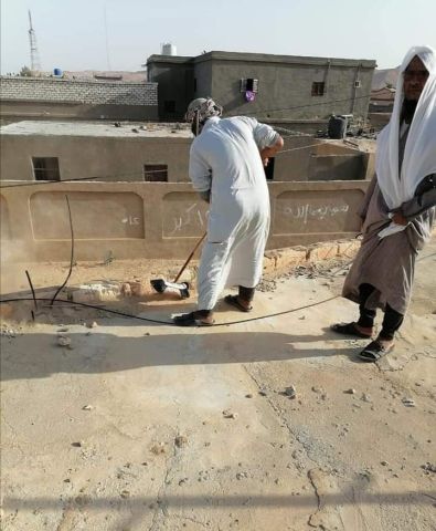 تنظيف أسطح المساجد بأوقاف مرسى مطروح