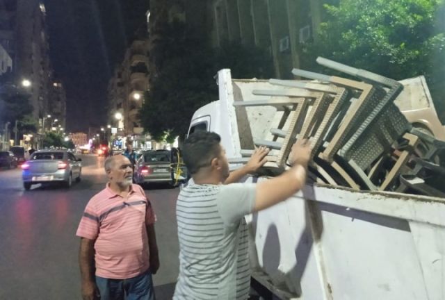 ثلاث حملات لإزالة «55»مخالفة بشوارع وسط الإسكندرية