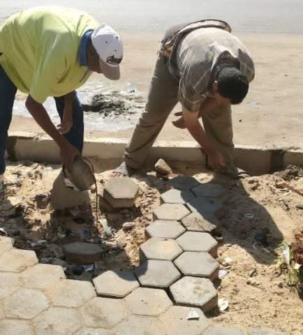 حى ثان الإسماعيلية يستكمل تنفيذ خطة رفع كفاءة البلدورات أمام المقابر بطريق بورسعيد