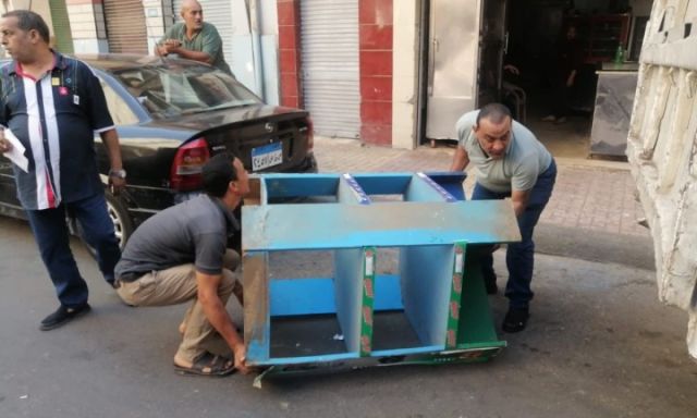 ثلاث حملات لإزالة الإشغالات من وسط الإسكندرية