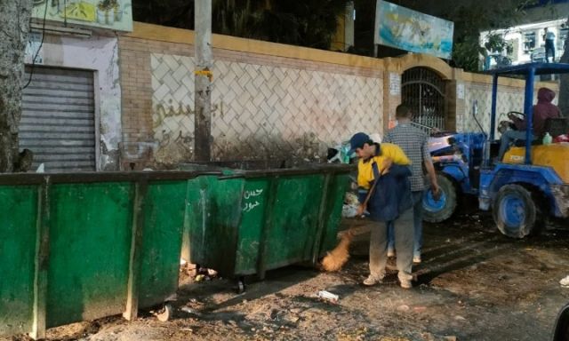 حملة لتطهير وتنظيف شوارع وسط الإسكندرية