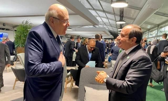 الرئيس السيسي يلتقى رئيس الوزراء اللبناني