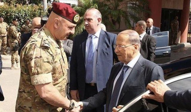 قائد الجيش اللبناني جوزيف عون مع الرئيس ميشال عون